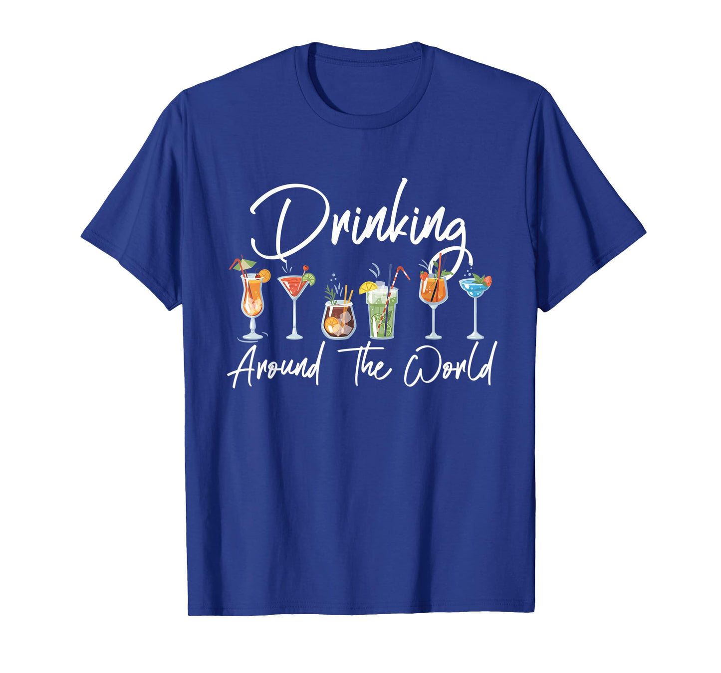 Drinking Around the World Adult Vacation Showcase 11 Country T-Shirt