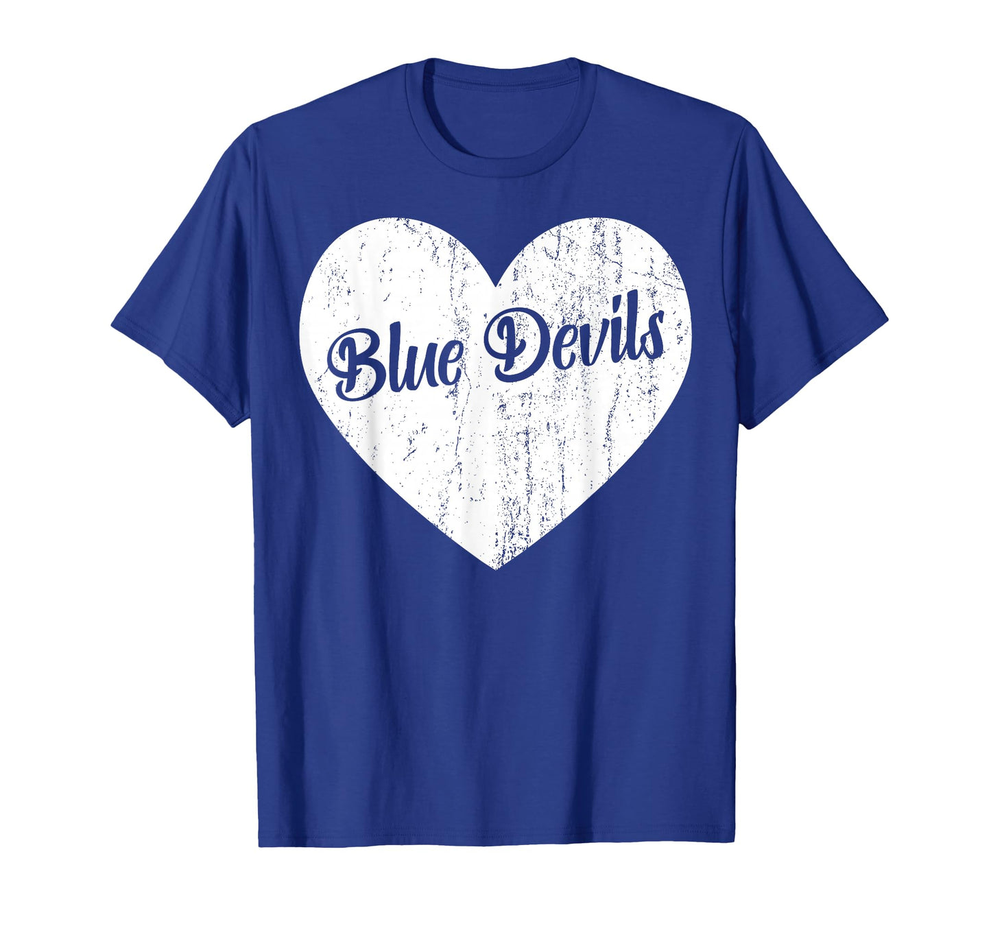 Blue Devils School Sports Fan Team Spirit Mascot Heart Gift T-Shirt