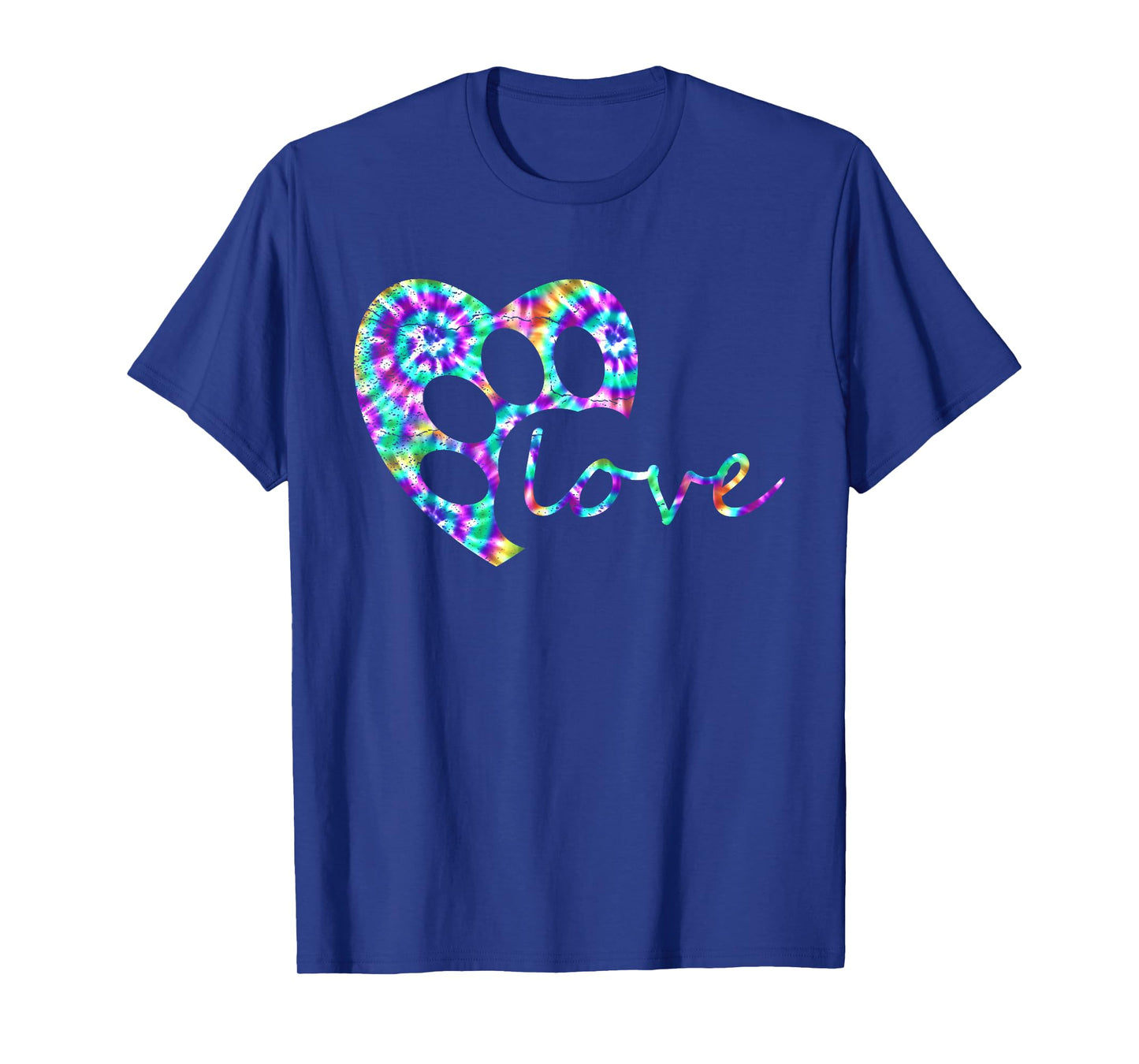 Tie Dye Love Dog Paw Print Animal Paw Dog Lover Owner Shirt T-Shirt