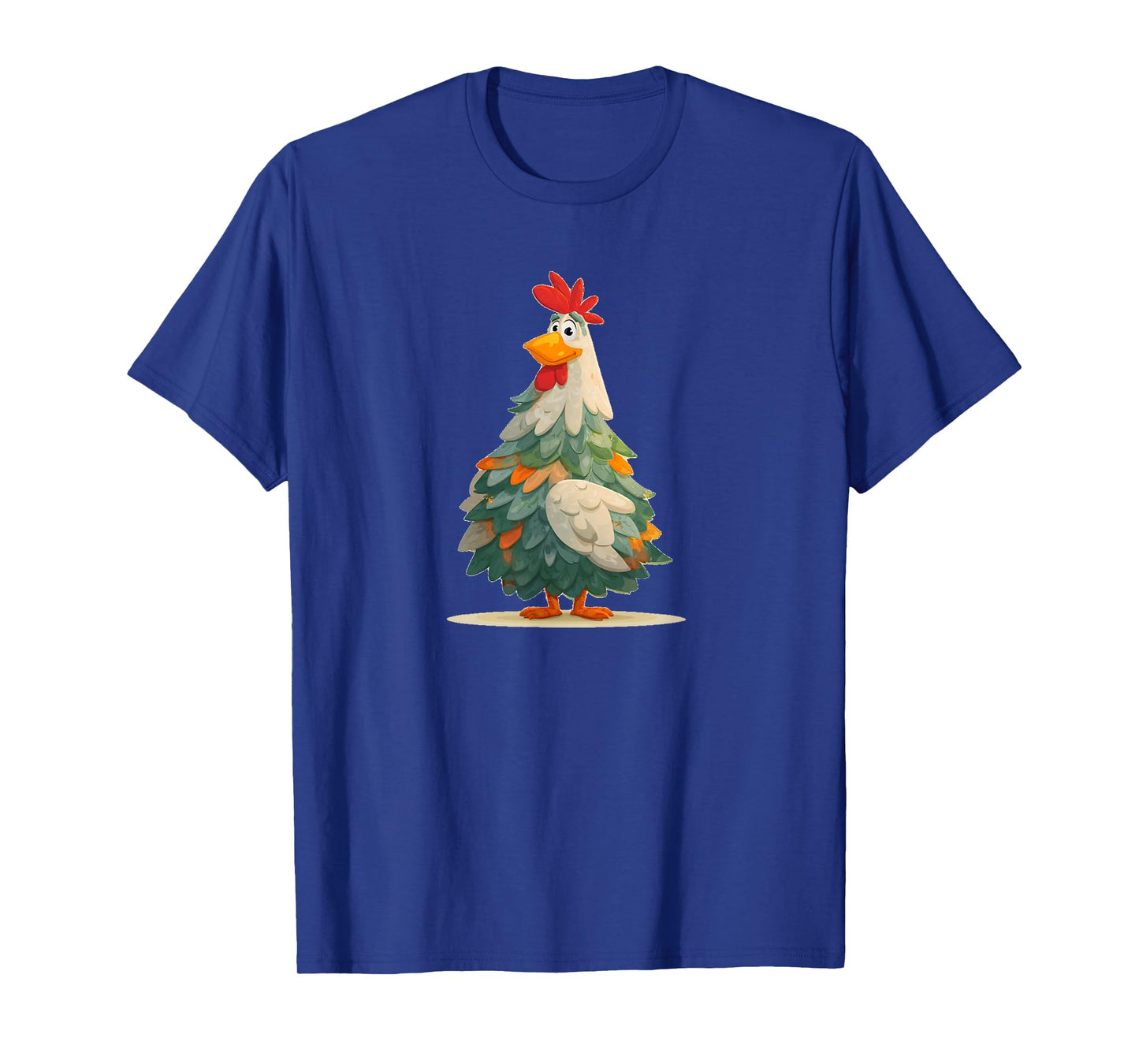 Funny Festive Chicken in Christma Tree Look T-Shirt