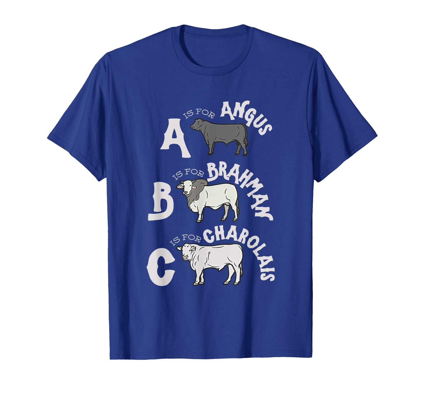 Cow Alphabet Kids Retro ABC Angus Brahman Charolais Toddlers T-Shirt