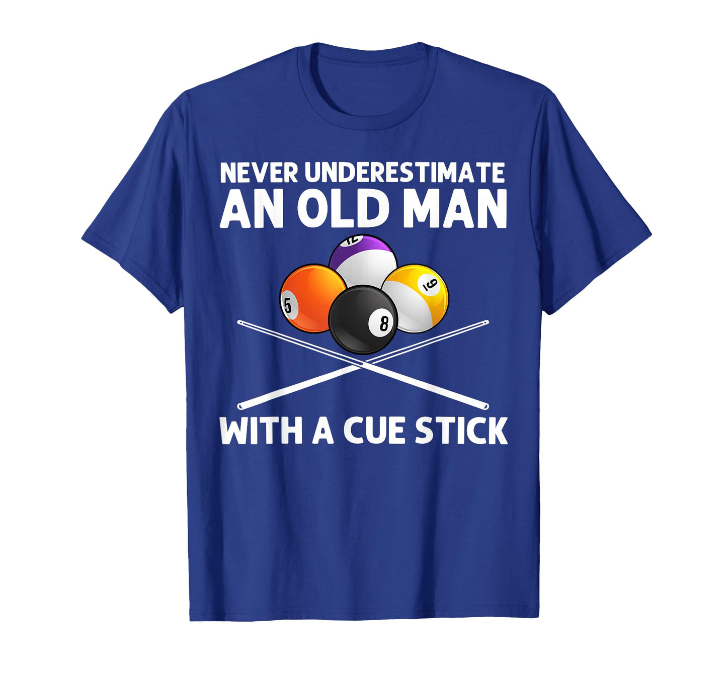 Best Billiard Art for Grandpa Men Billiard Lover Pool Player T-Shirt