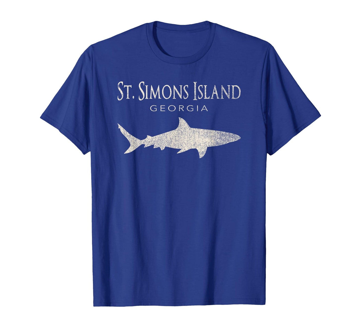Retro St. Simons Island GA Shark T-Shirt T-Shirt