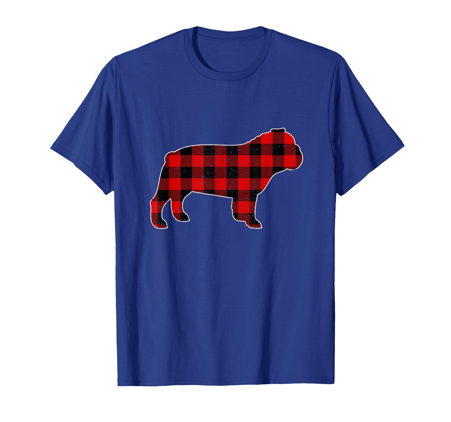 Check Brand For 50, Christmas Buffalo Plaid Bulldog Pajama Men Women Kids T-Shirt
