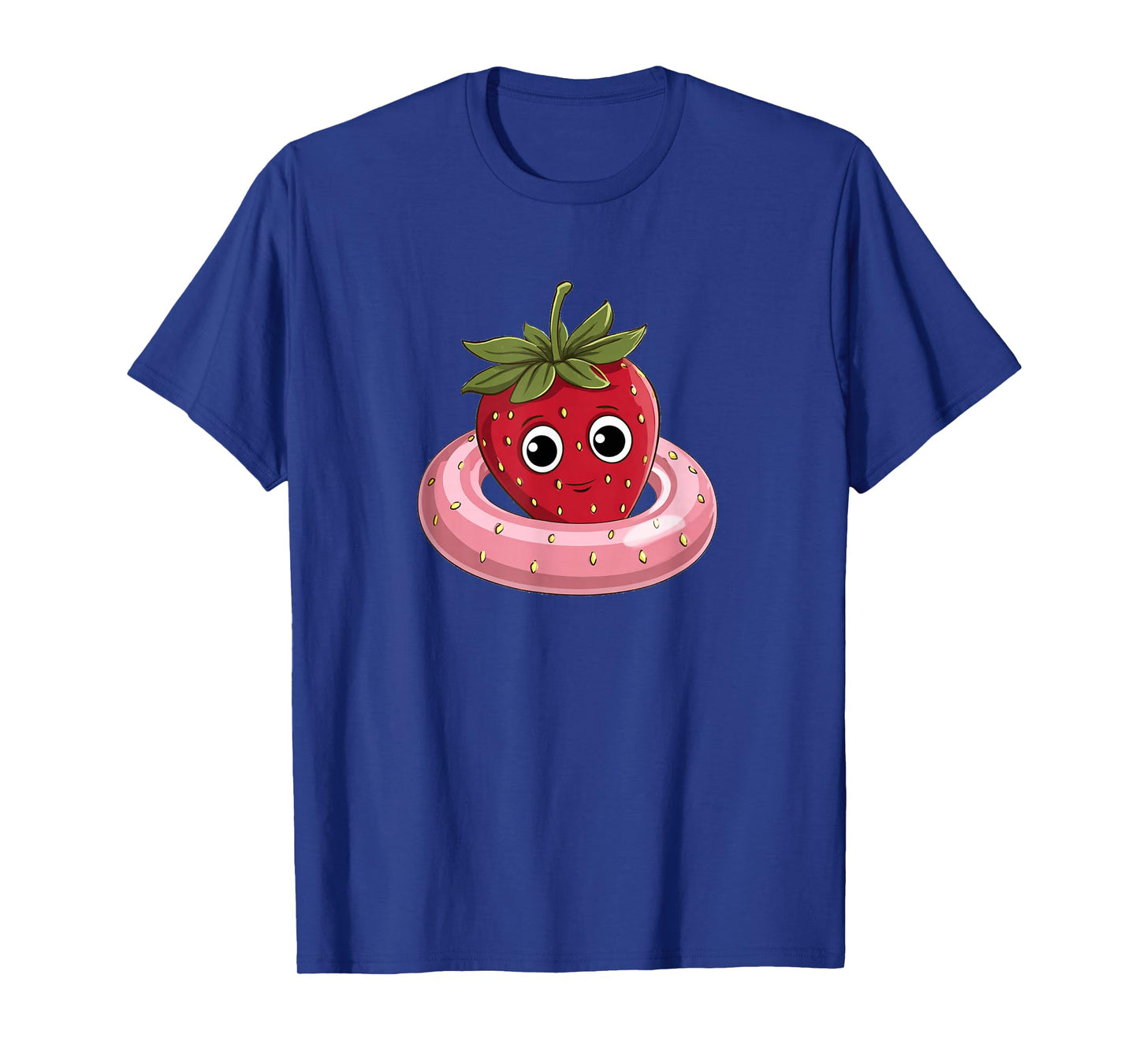 Amazing Strawberry Look with Pool Ring for Beach Fruits T-Shirt