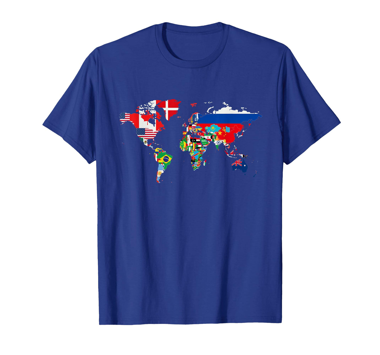 International world flags and world map for children T-Shirt