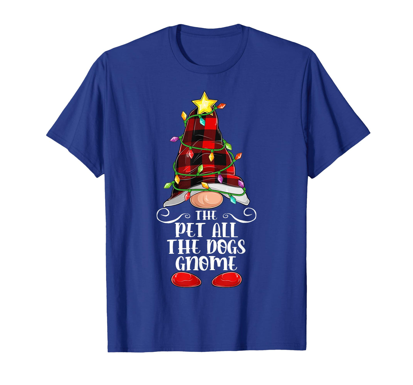 The Pet All The Dogs Gnome Matching Family Group Christmas T-Shirt
