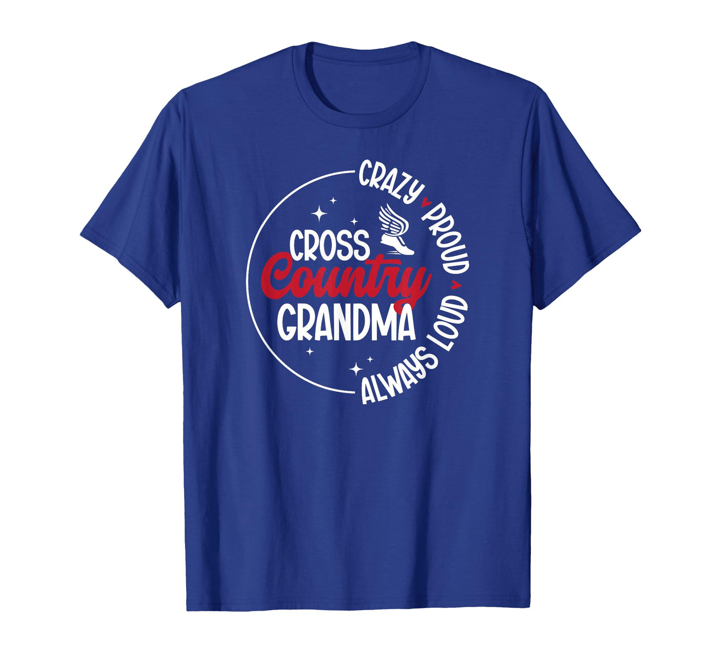 Crazy Proud Cross Country Grandma XC Grandmother T-Shirt
