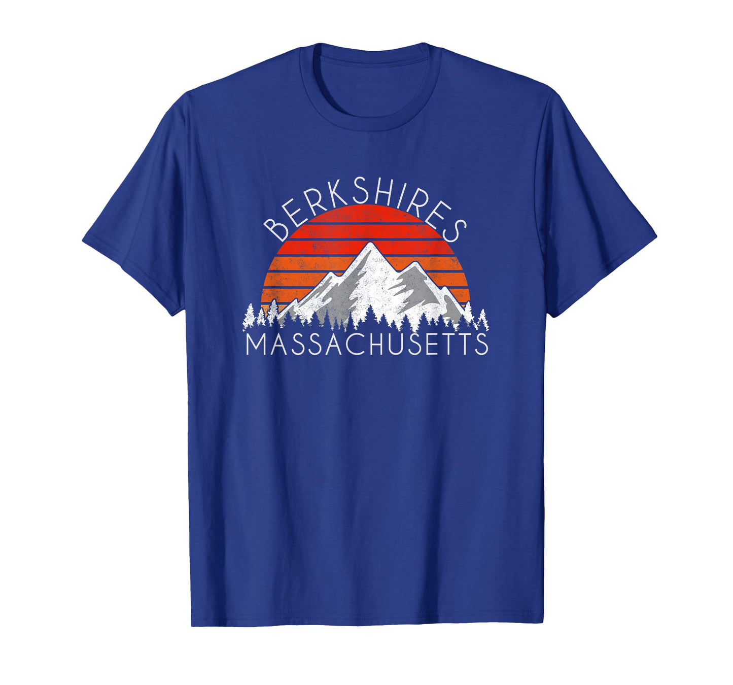 Retro Vintage Berkshires, Massachusetts Distressed T-Shirt