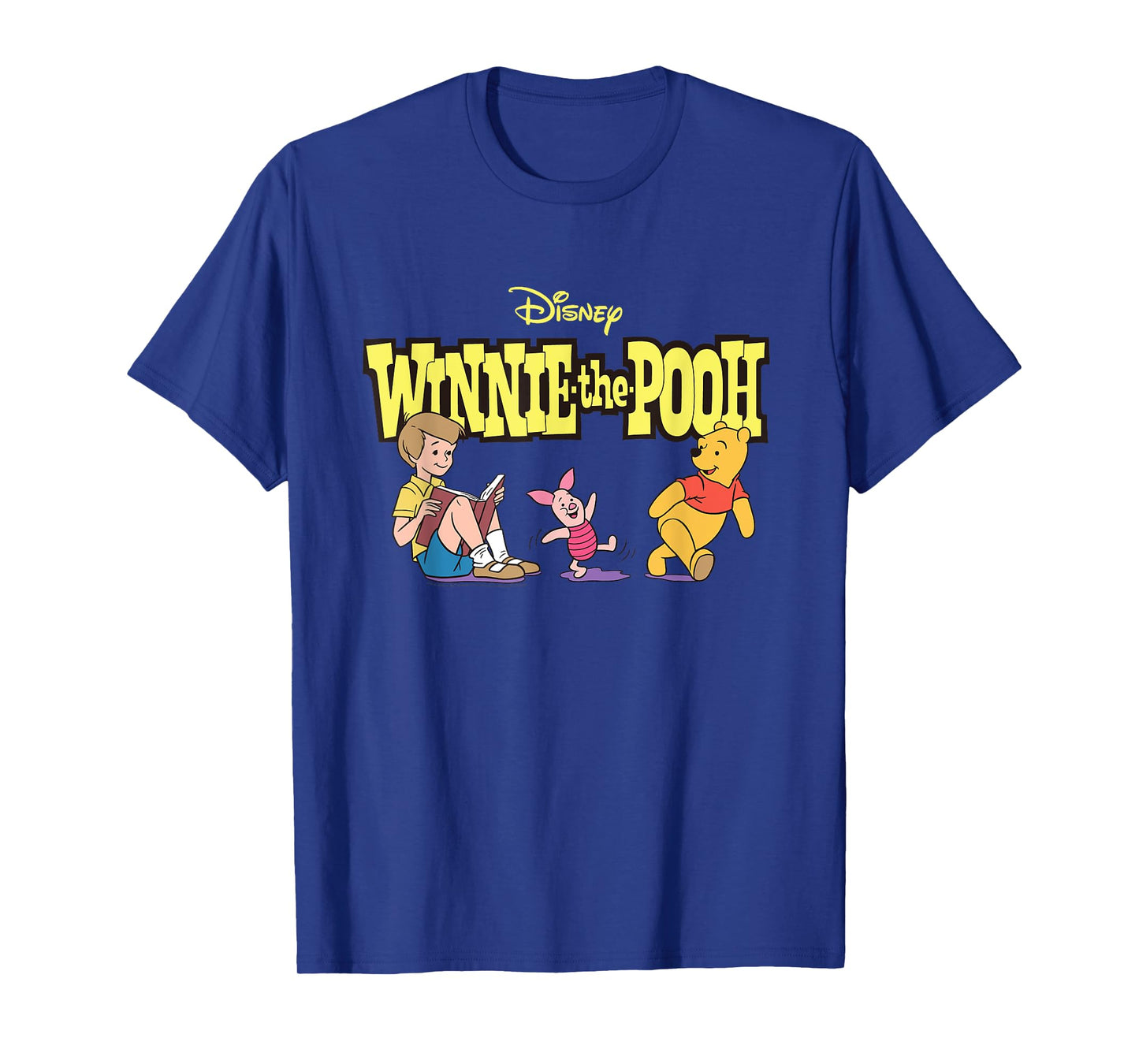 Disney Winnie the Pooh Piglet & Christopher Robin with Logo T-Shirt