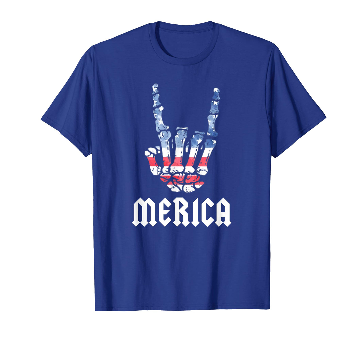 Merica Rock Sign 4th of July Vintage American Flag Retro USA T-Shirt