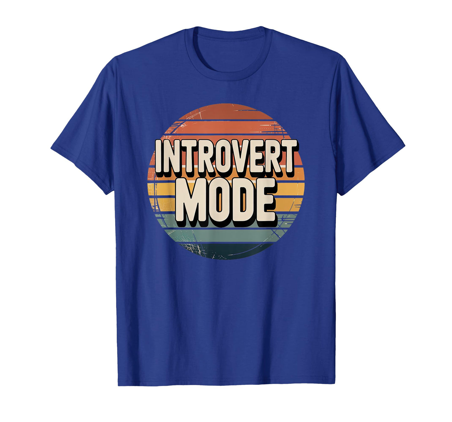 Introvert Mode Funny Retro Sunset Graphic T-Shirt