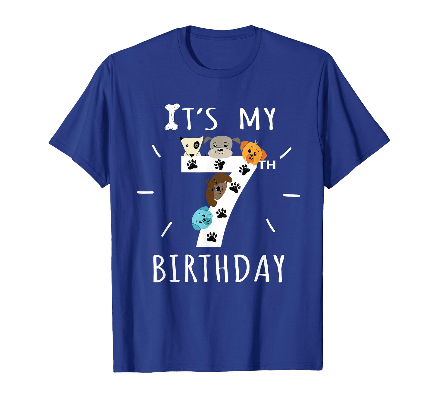 It's My 7th Birthday Dog Lover Theme 7 Years Old Puppy T-Shirt