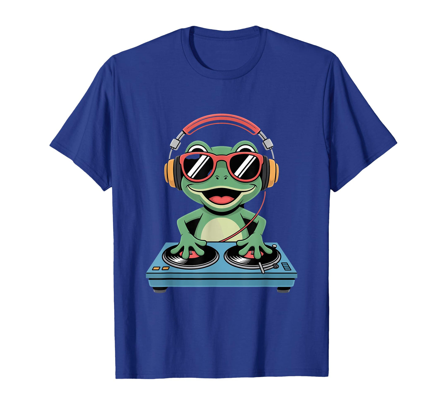 DJ Animal Frog Headphones Turntables T-Shirt
