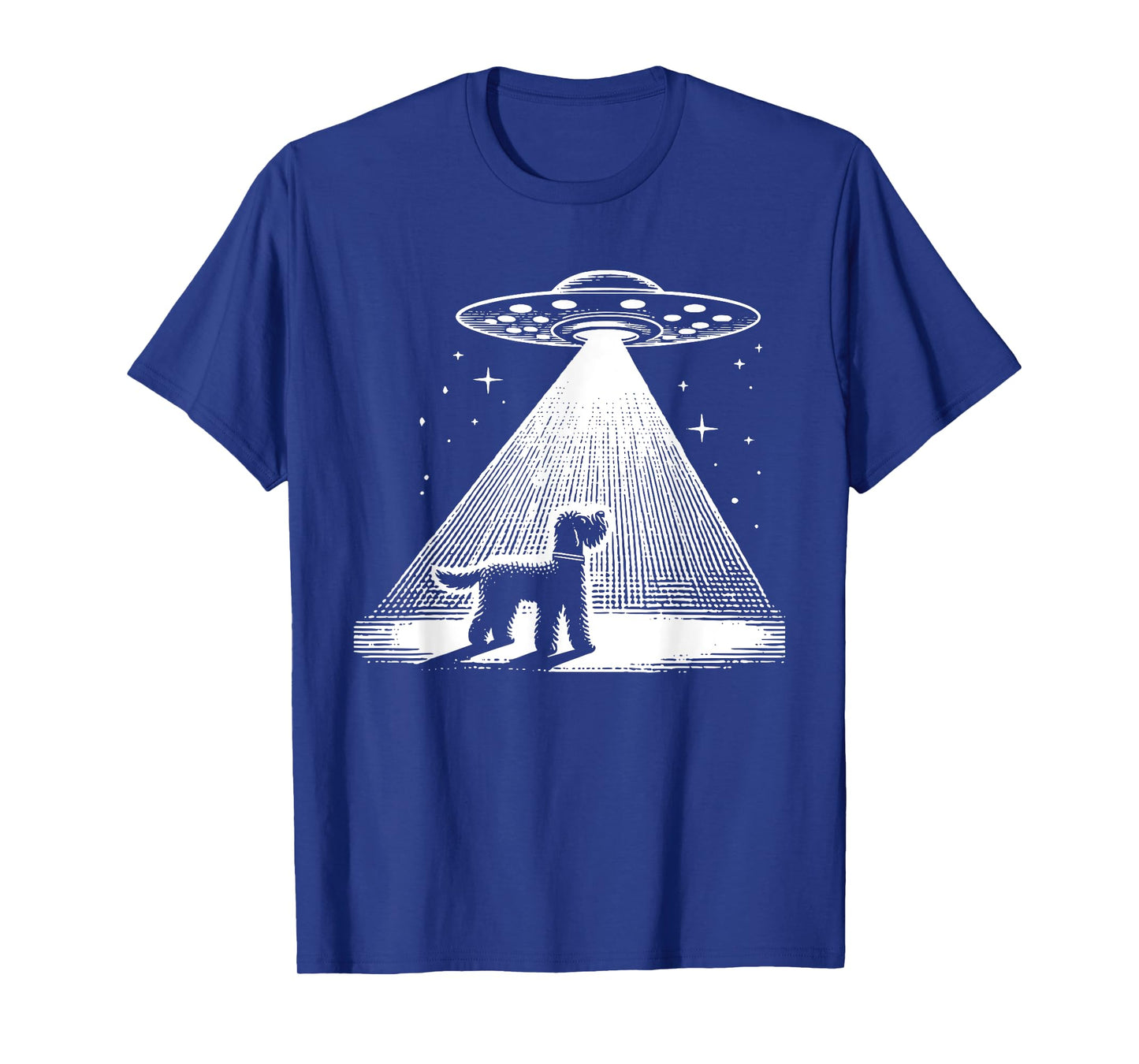 Whoodle Mom Dad Dog - Funny Alien UFO T-Shirt
