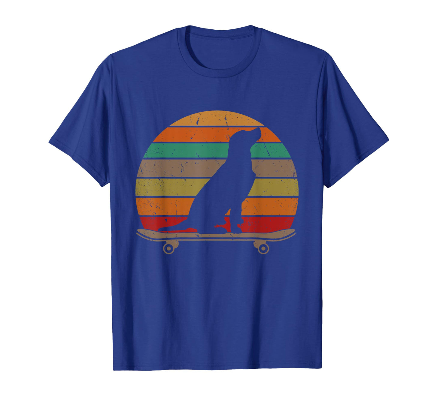 Labrador Retriever Dog on Skateboard Funny Skateboarding T-Shirt for Men Women Kids