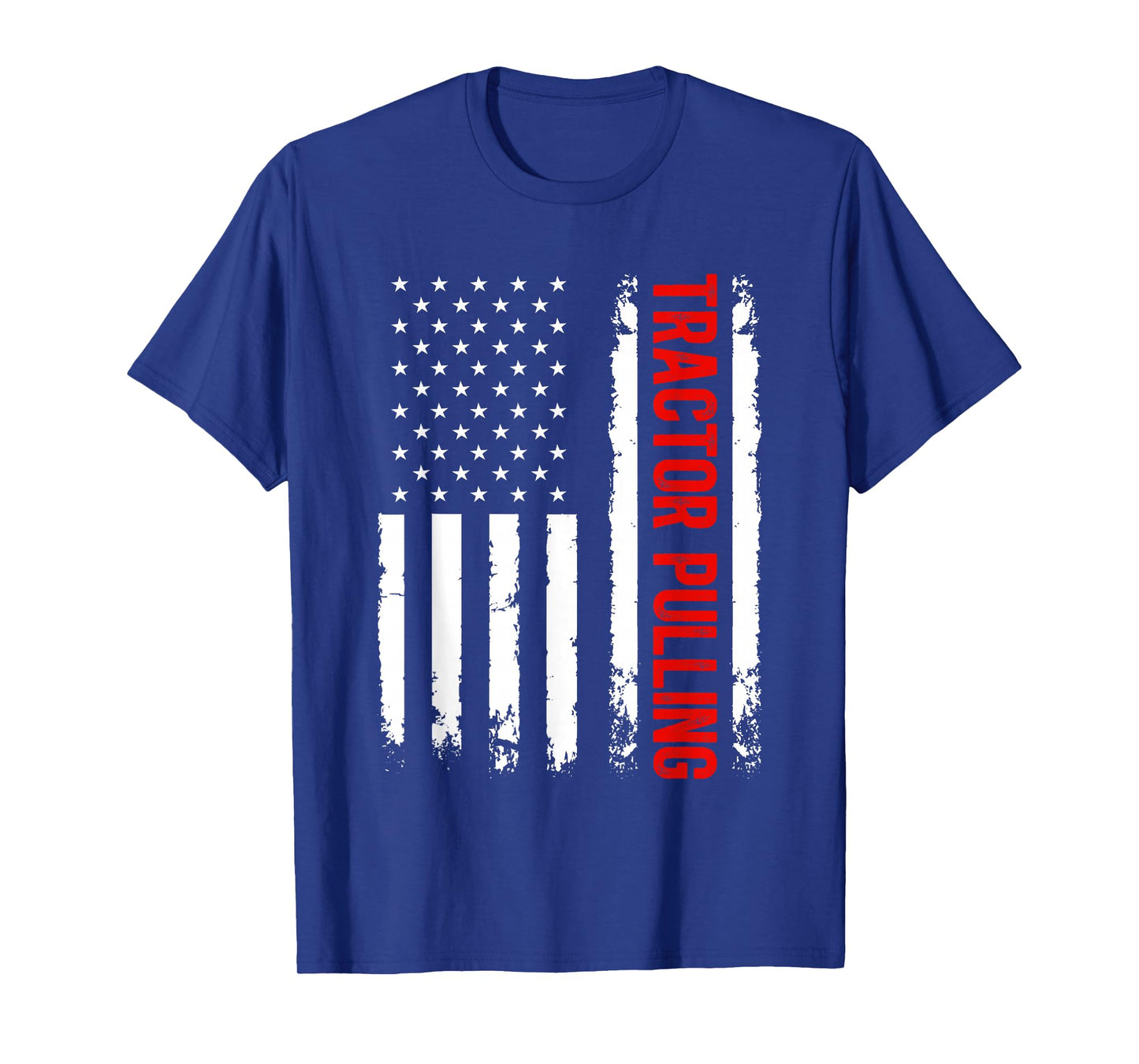 Tractor Pulling American Flag 4th of July T-Shirt