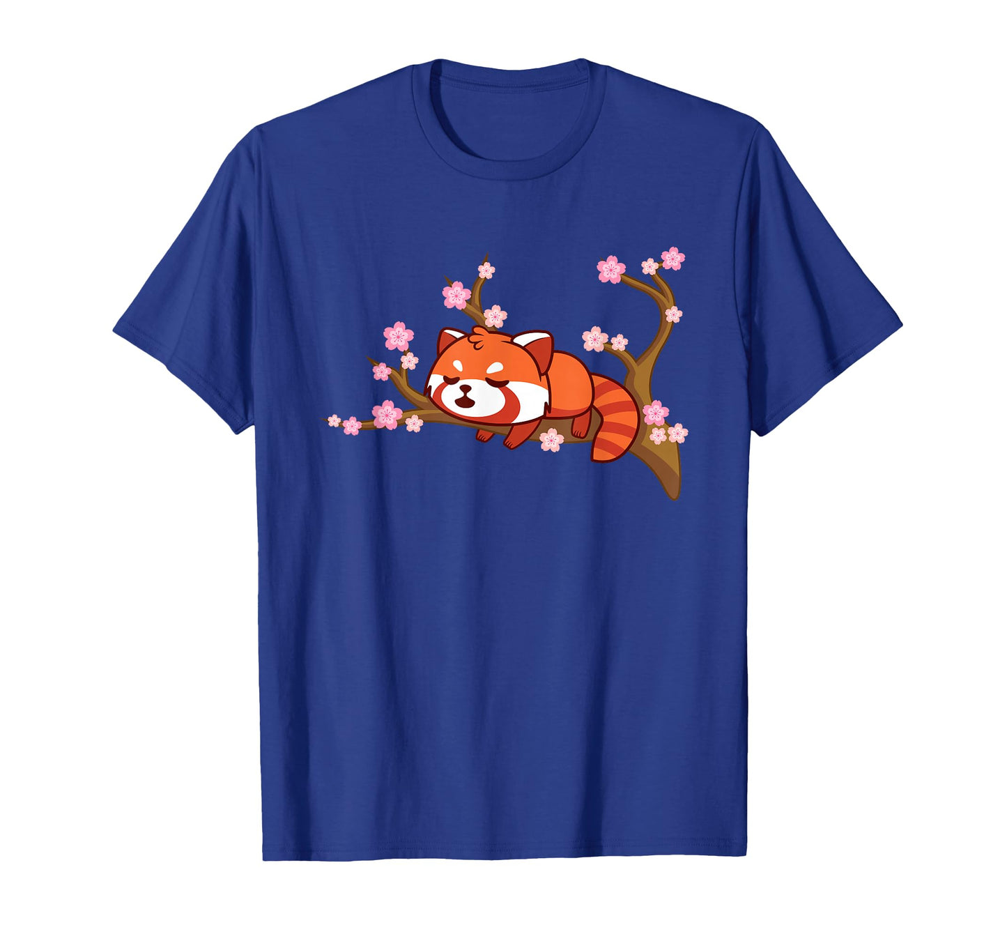 Funny Red Panda Kawaii Japanese Cherry Blossom Flower Gifts T-Shirt Small