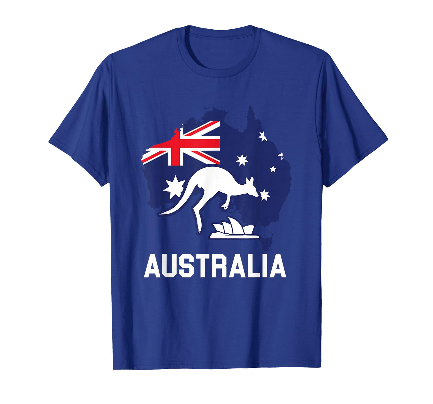Australia Country Map Australian Kangaroo Melbourne Aussie T-Shirt