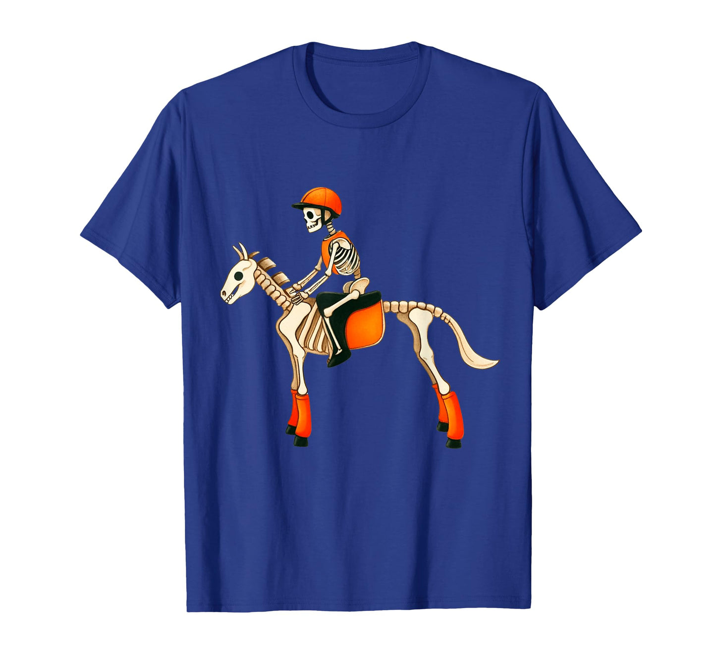 Funny Skeleton Horse Riding Halloween Costume Men Women T-Shirt