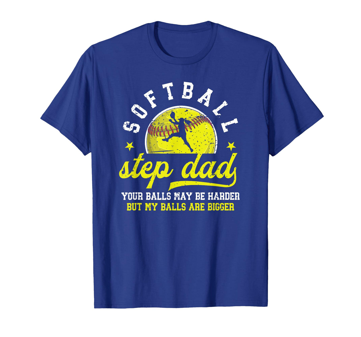 Funny Softball Step Dad Of A Softball Player Stepfather T-Shirt