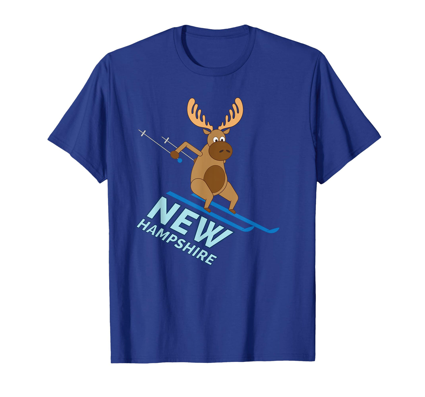 New Hampshire t-shirt | NH Skiing Moose Winter Shirt T-Shirt