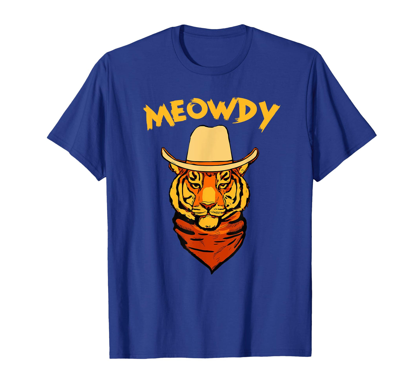 Meowdy Funny Country Tiger Cowboy Cat Western Wear T-Shirt
