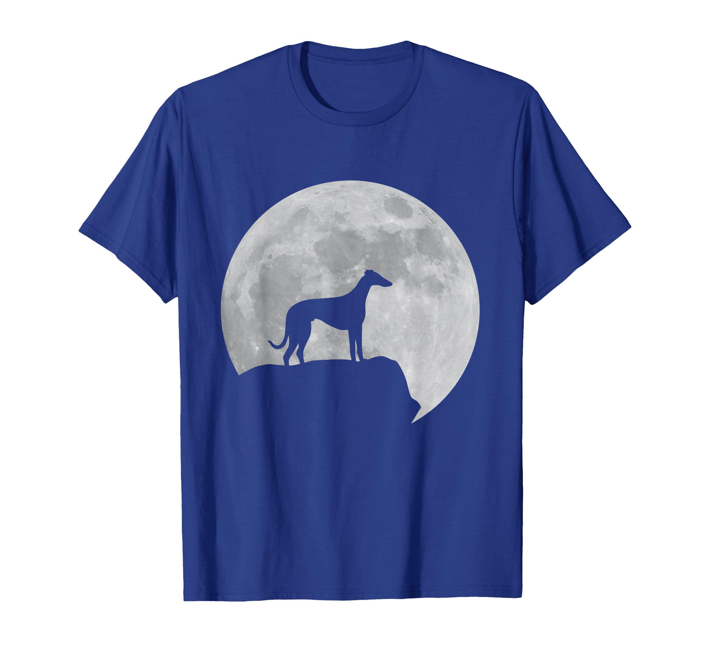 Moon And Dog Silhouette - Whippet T-Shirt