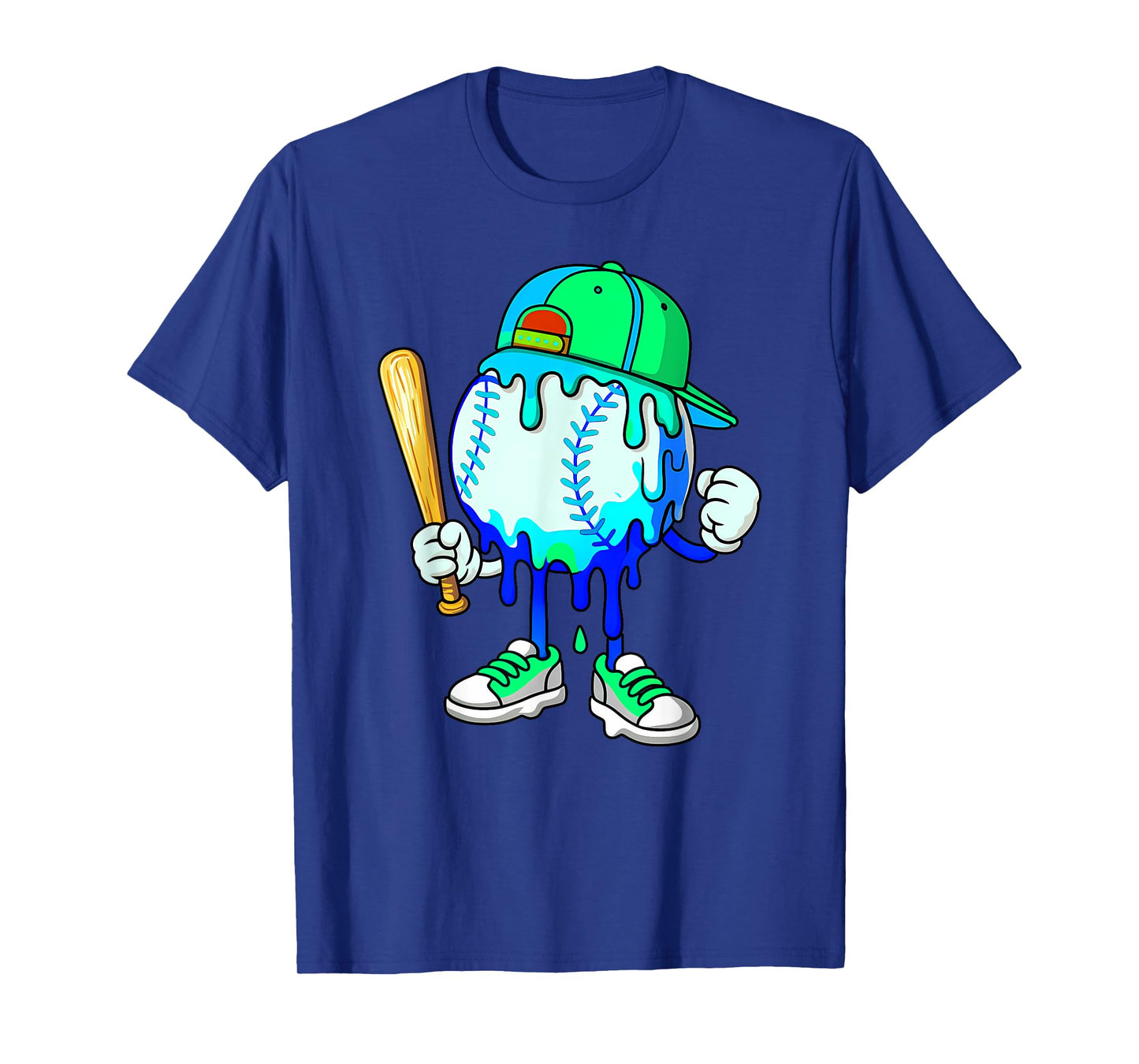 Funny Football Drip for Boys Kids Youth Dripping Ice Cream T-Shirt