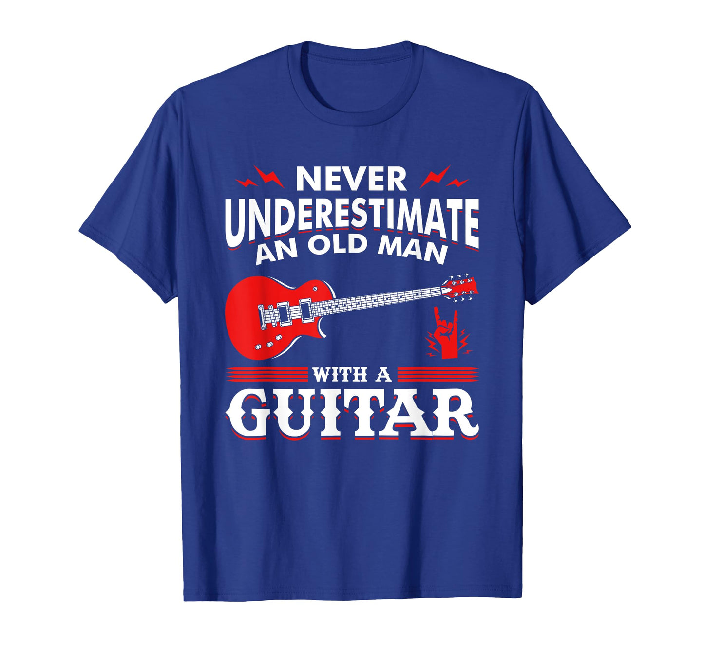 Never Underestimate An Old Man With A Guitar Guitar T-Shirt