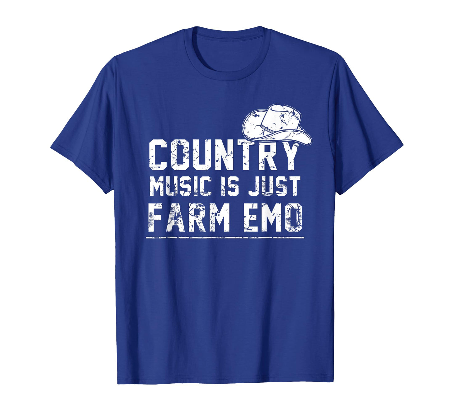 Unique Country Music Is Just Farm Emo Funny Western Hat T-Shirt