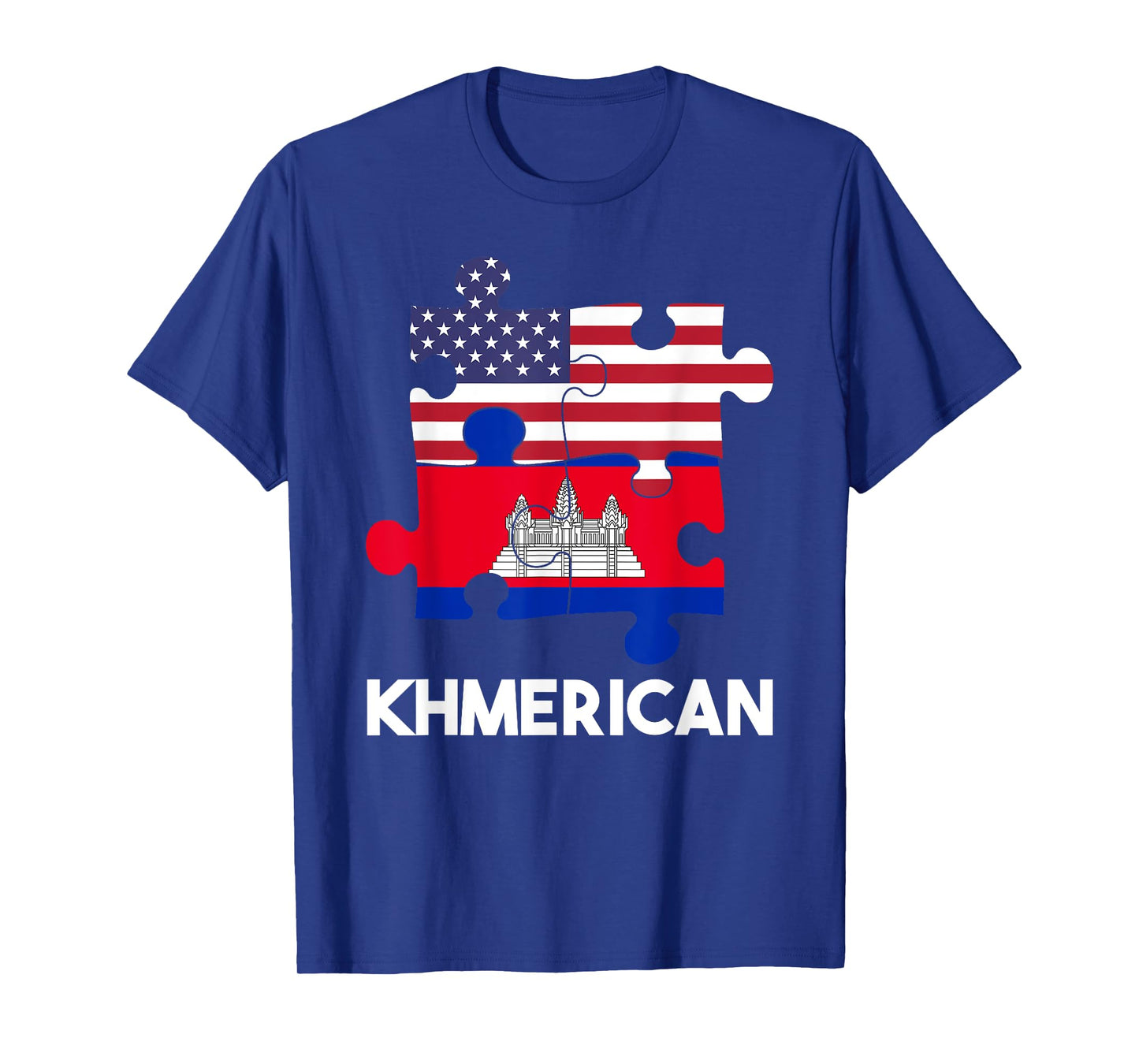 Cambodia Cambodian Khmer Proud Flag America American DNA T-Shirt