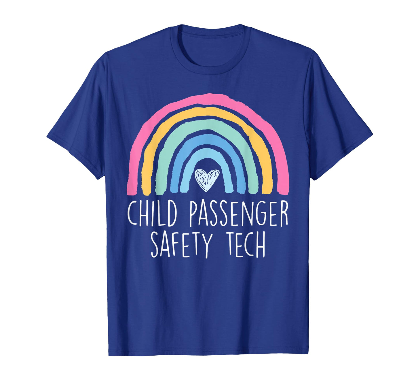 Retro Rainbow Child Passenger Safety Tech CPS Technician T-Shirt