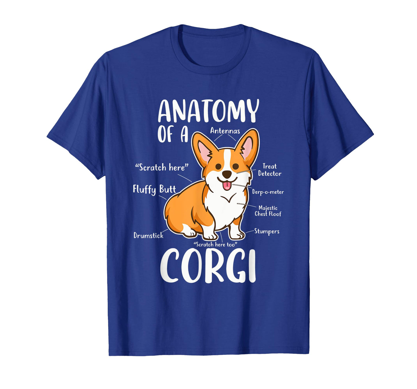 Anatomy Of A Corgi Funny Dog Apparel Men Women T-Shirt