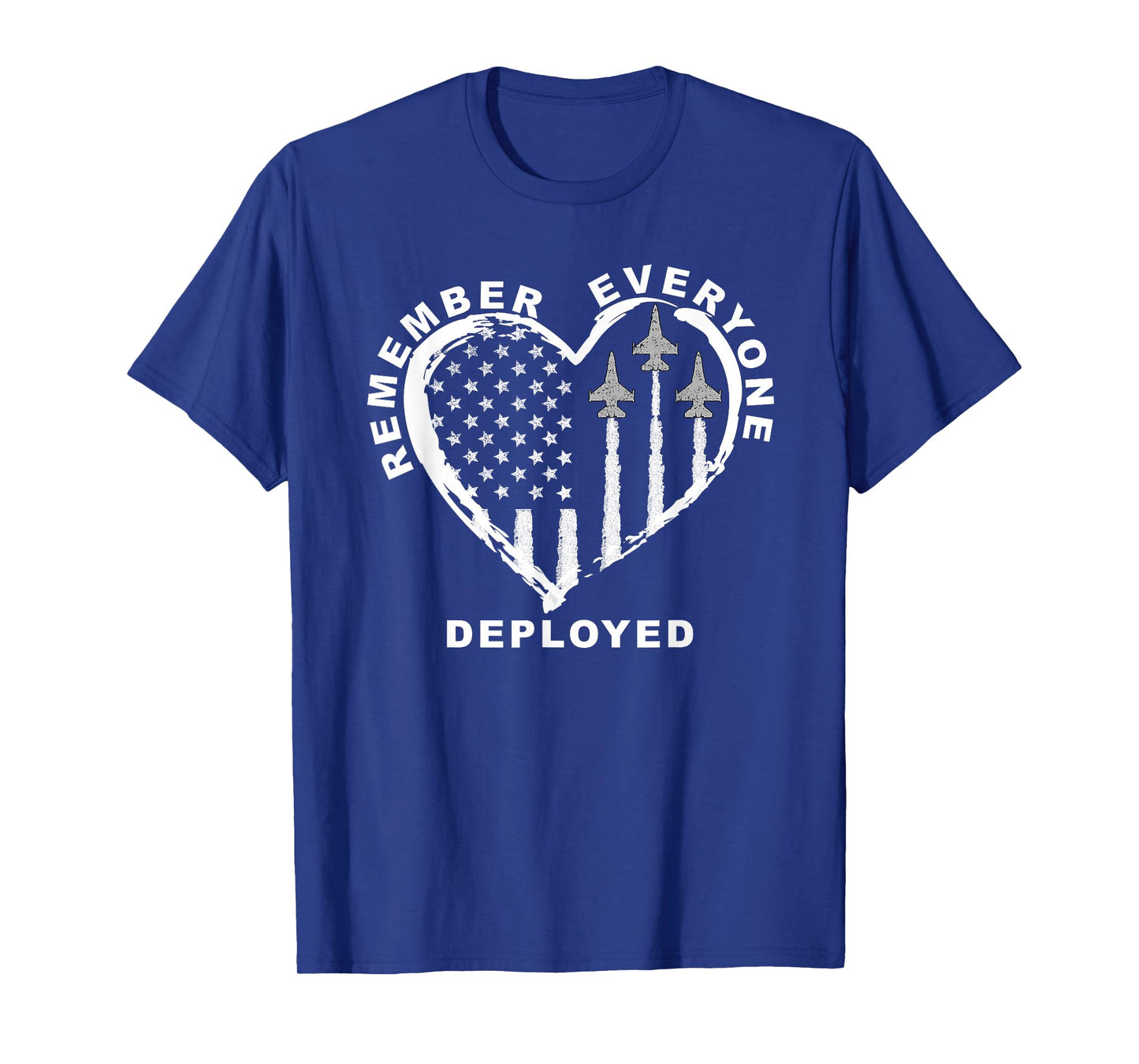 RED Friday Remember Everyone Deployed Military Heart Jet T-Shirt