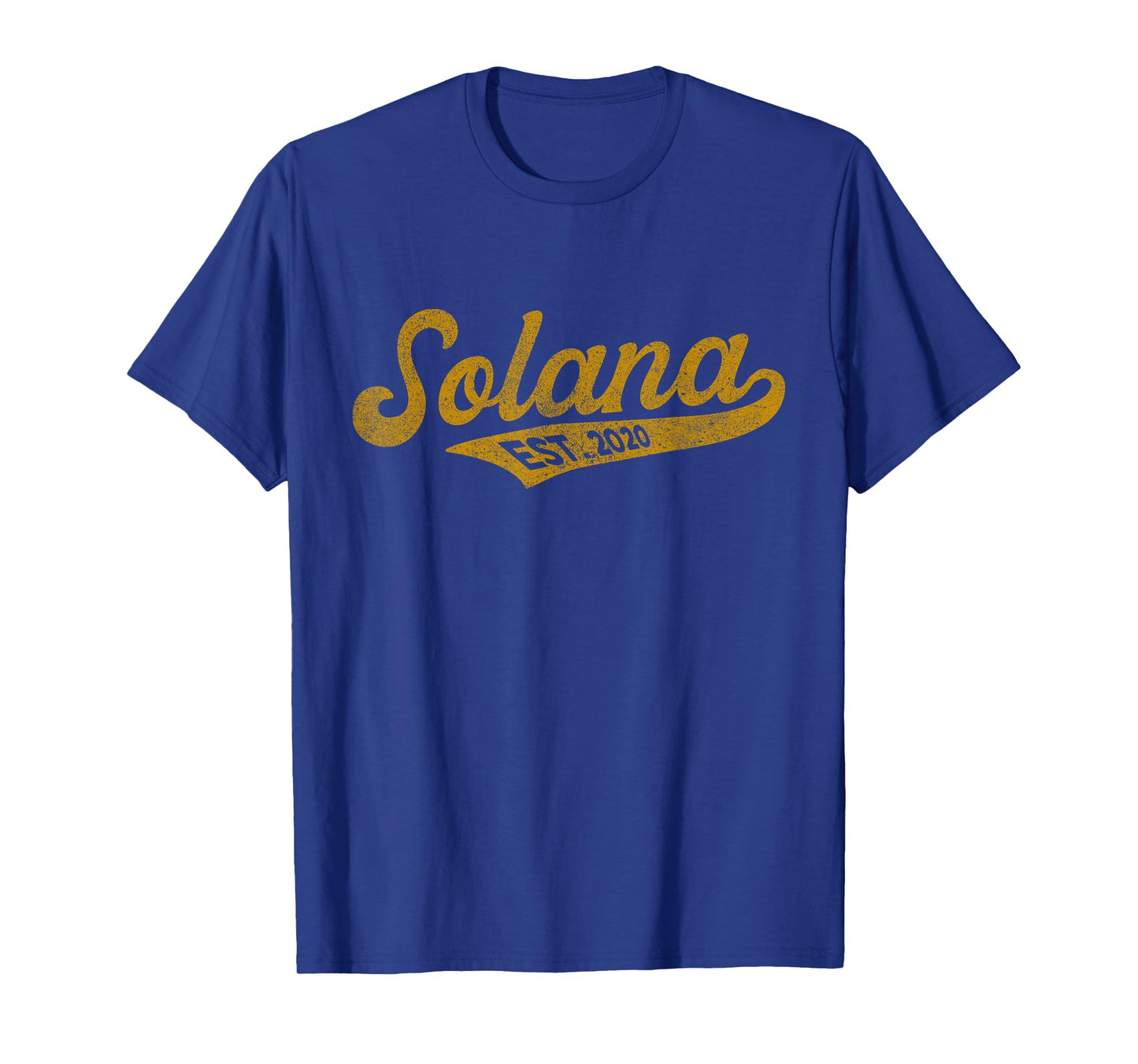 Vintage Solana SOL Script Bold Font | Solana Crypto T-Shirt