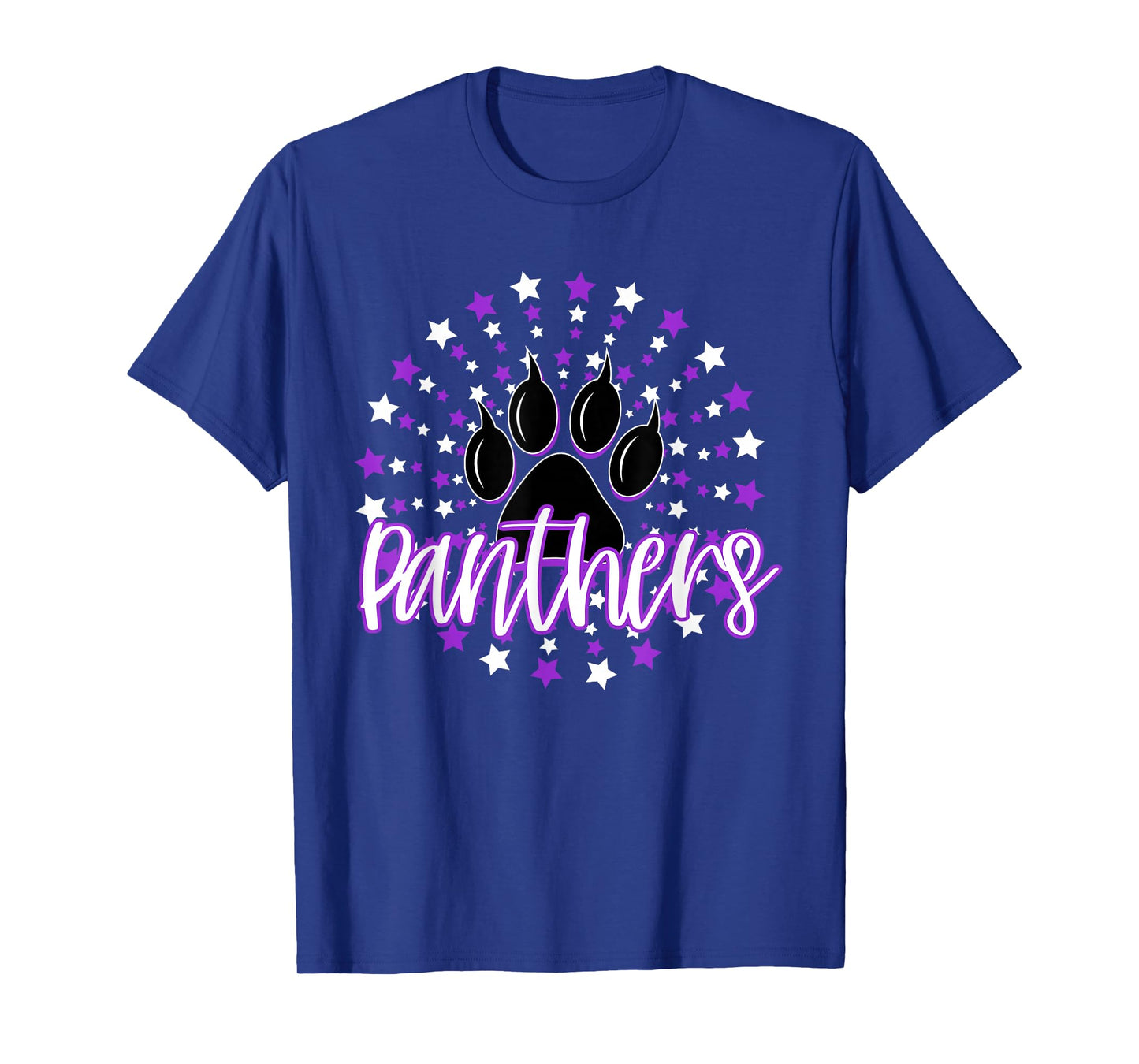 Purple Panthers Star School Spirit Panther Pride Mascot T-Shirt