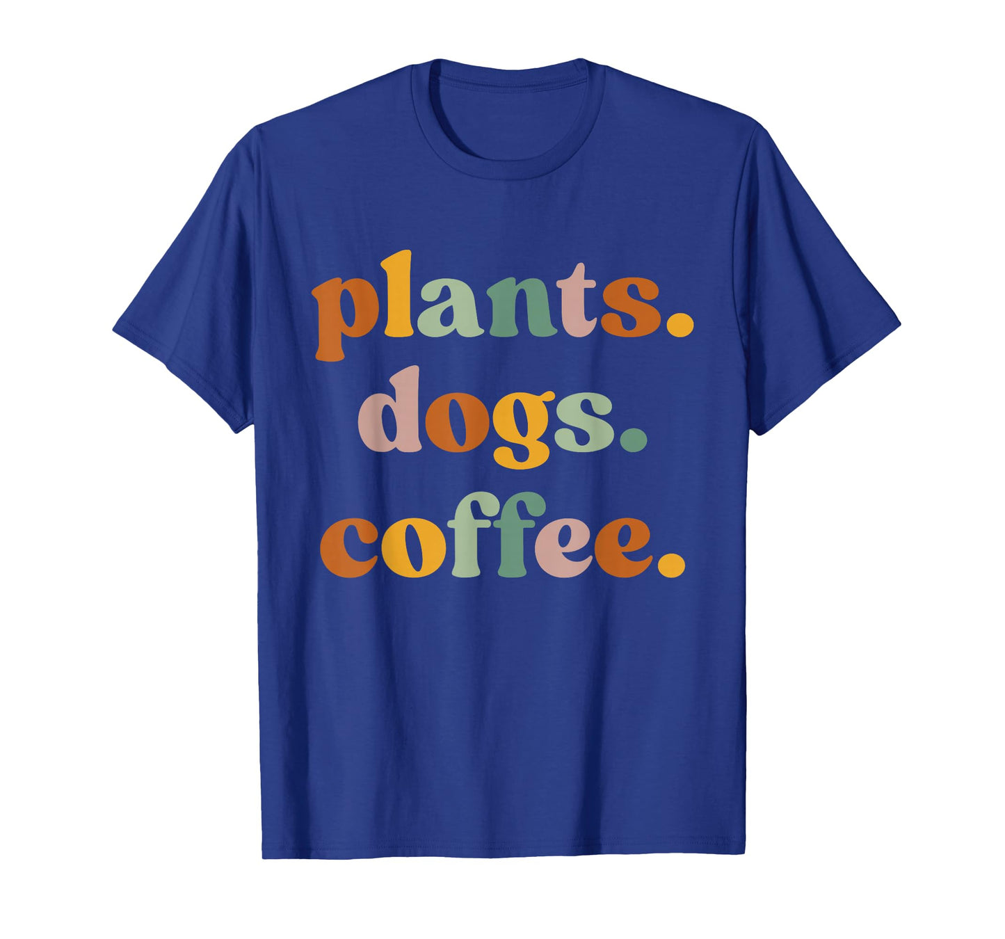 Vintage Retro Plants Dogs and Coffee Funny Gardening Farming T-Shirt