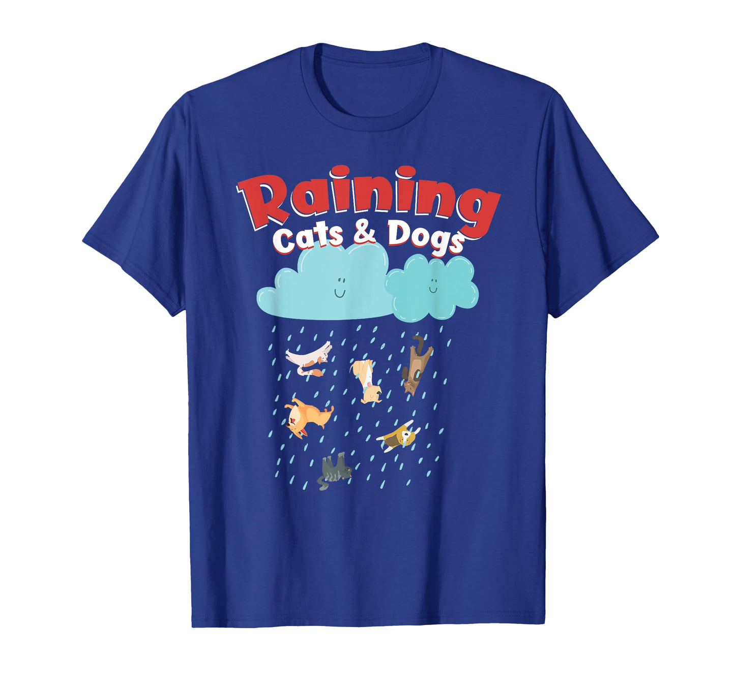 Raining Cats And Dogs Rainy Canine Feline Pet Halloween Cute T-Shirt