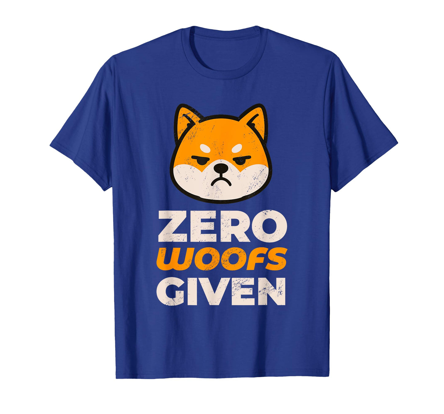 Shiba Inu Zero Woofs Given, Sarcastic Grumpy Dog Humor T-Shirt