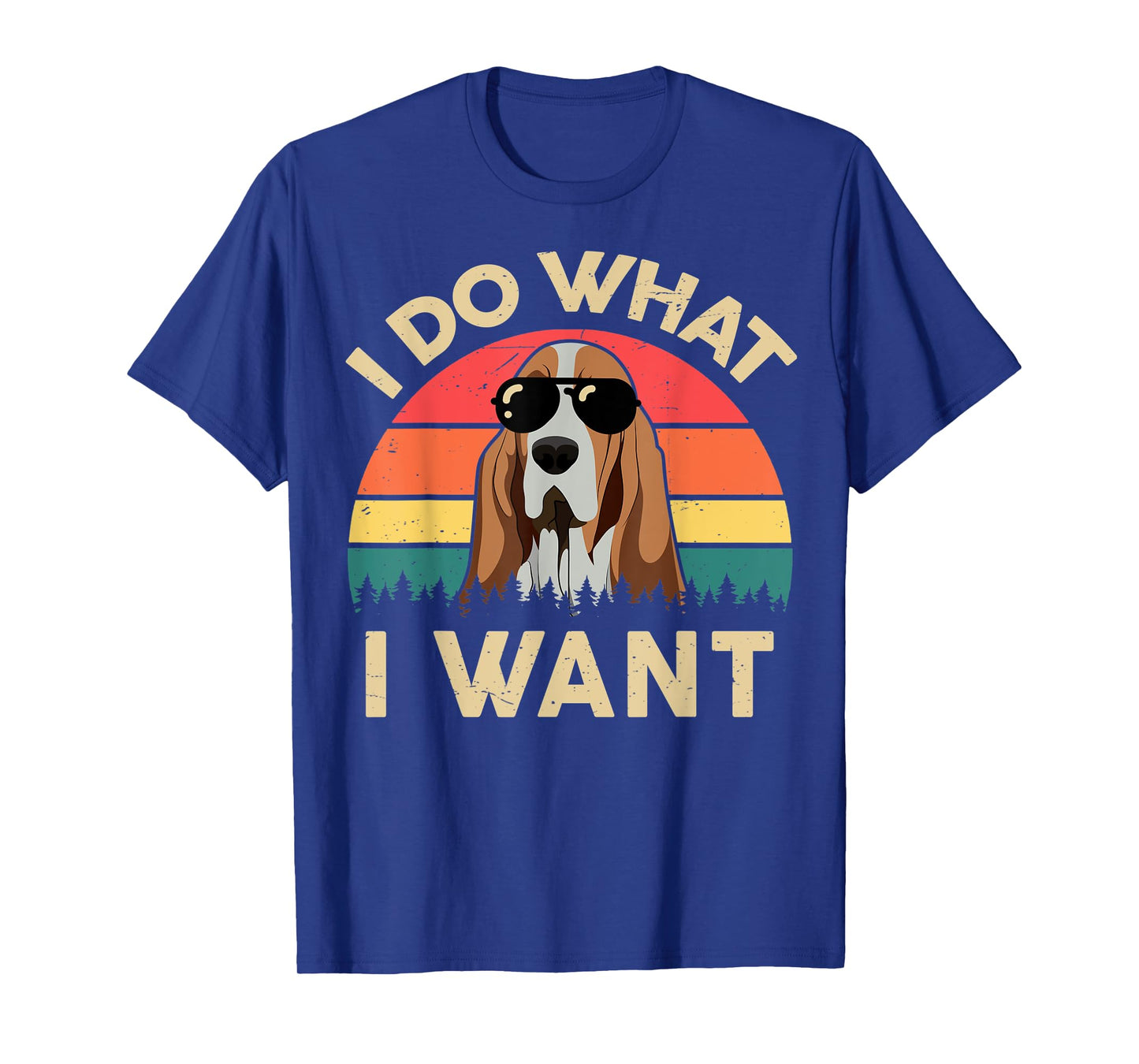 Mens Basset Hound Shirts I Do What I Want Funny Basset Hound Dad T-Shirt