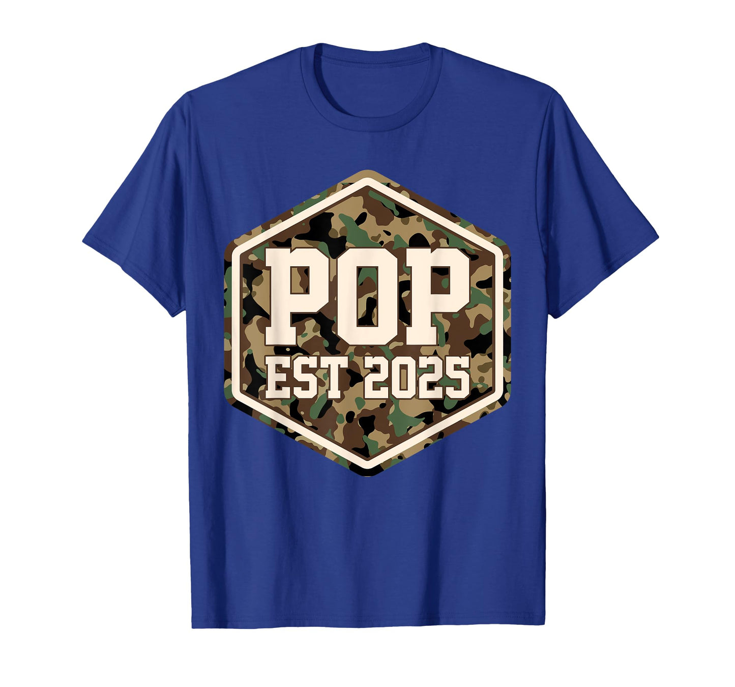 CAMO Pop Est 2025 Father's Day New Pop Baby Announcement T-Shirt