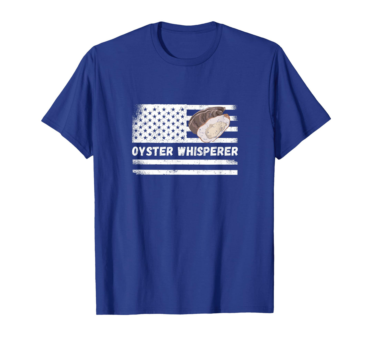 Oyster Whisperer USA America Flag Vintage Oyster Shucking T-Shirt