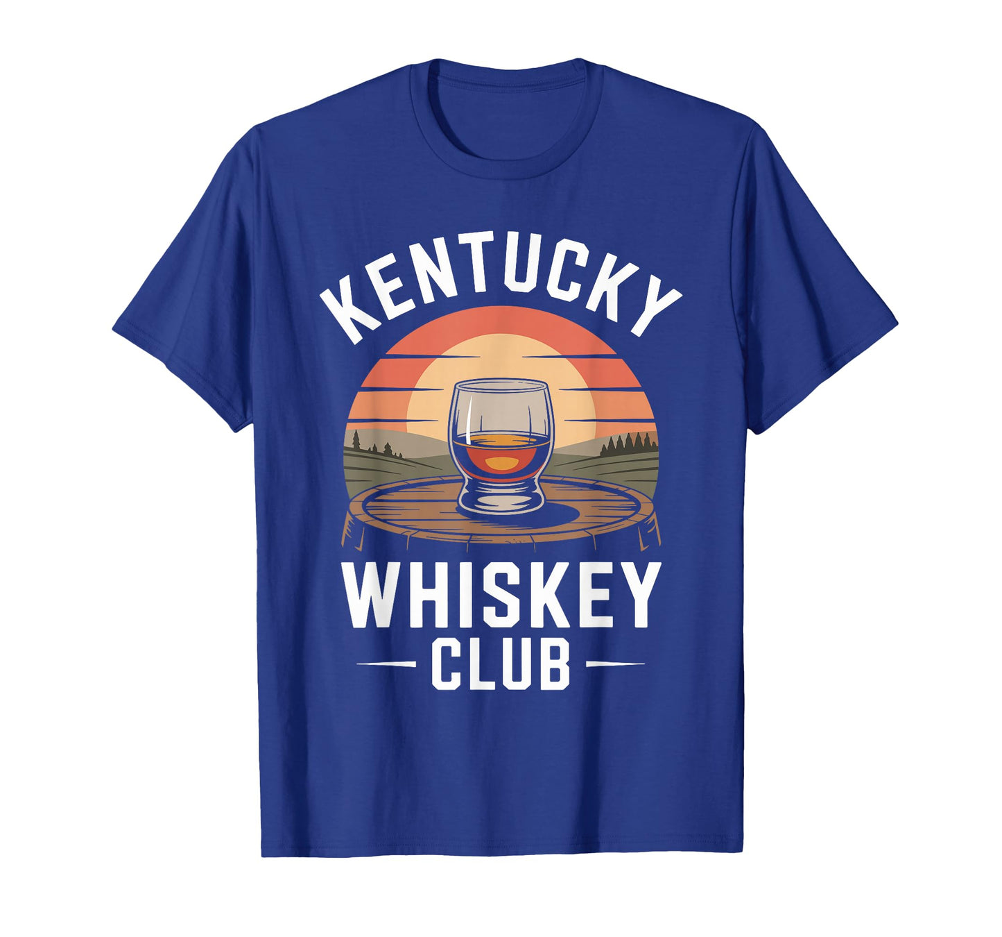 Kentucky Whiskey Club Vintage Sunset Retro Bourbon T-Shirt