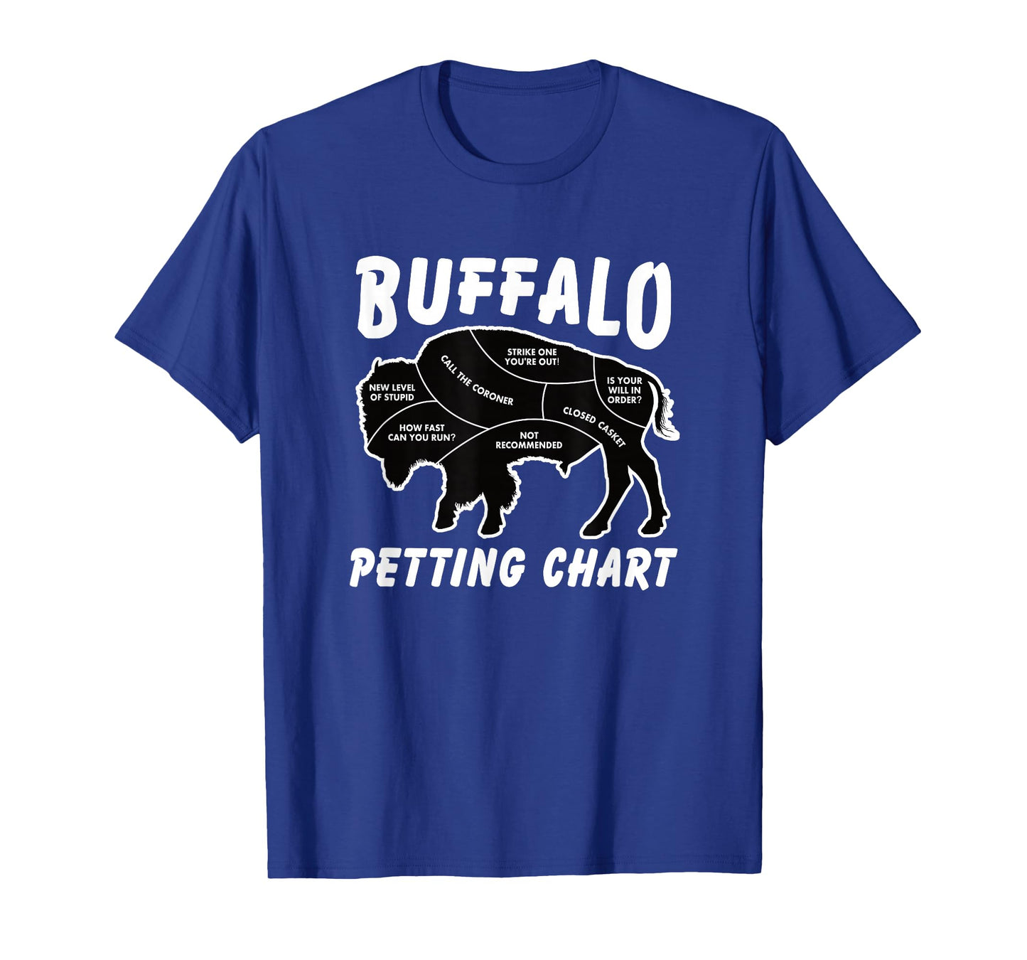 Buffalo Wildlife Petting Chart for Bison Lovers T-Shirt