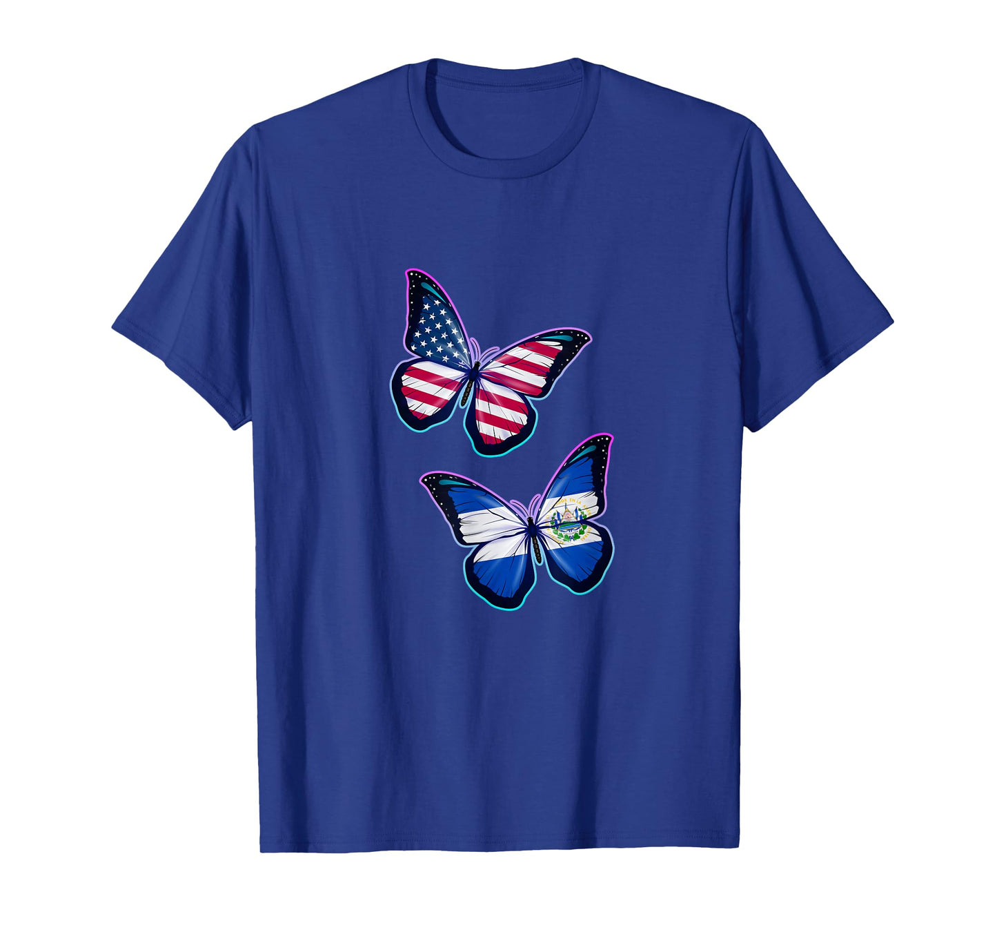 El Salvador and the USA bicultural roots. Butterfly version T-Shirt