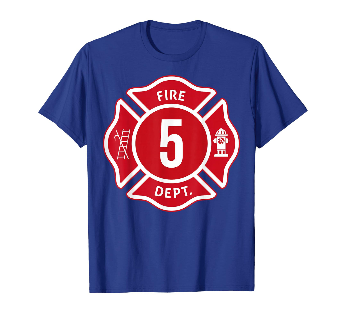 Kids Fire Truck 5th Birthday Boy Firefighter 5 Year Old T-Shirt