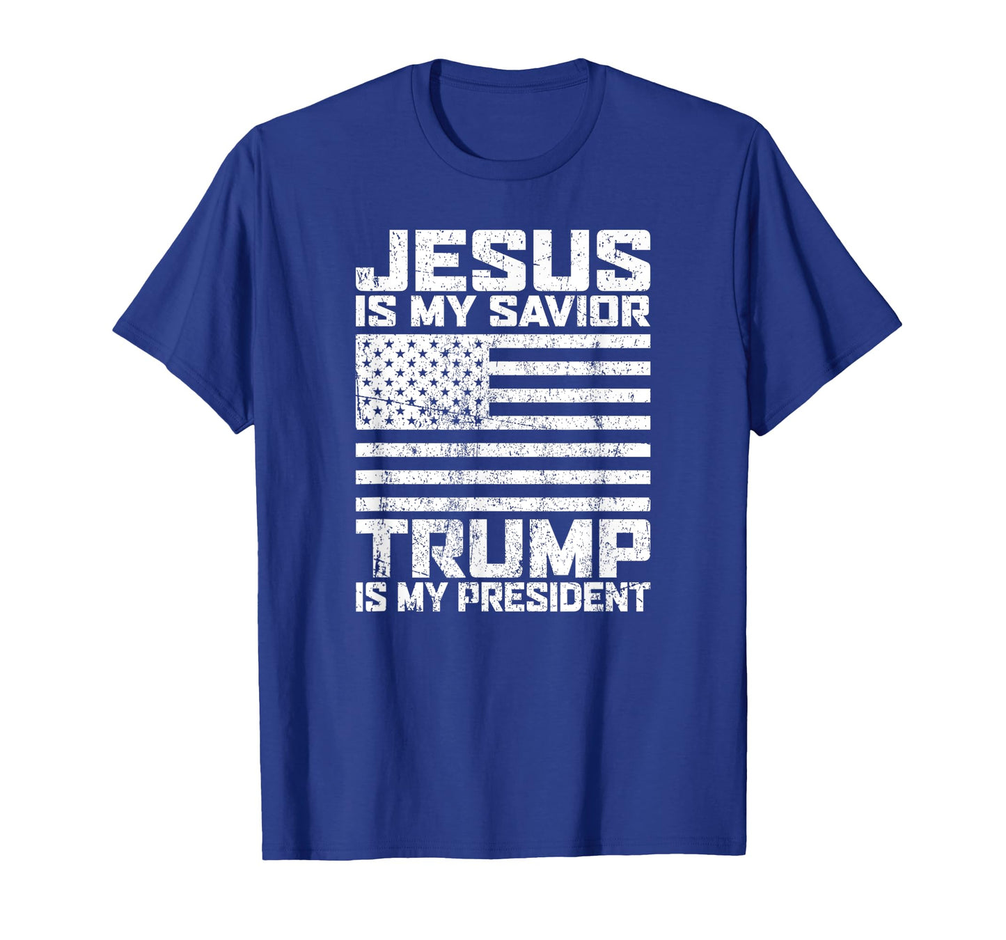 "Jesus is my Savior - Trump is my President" vintage white T-Shirt