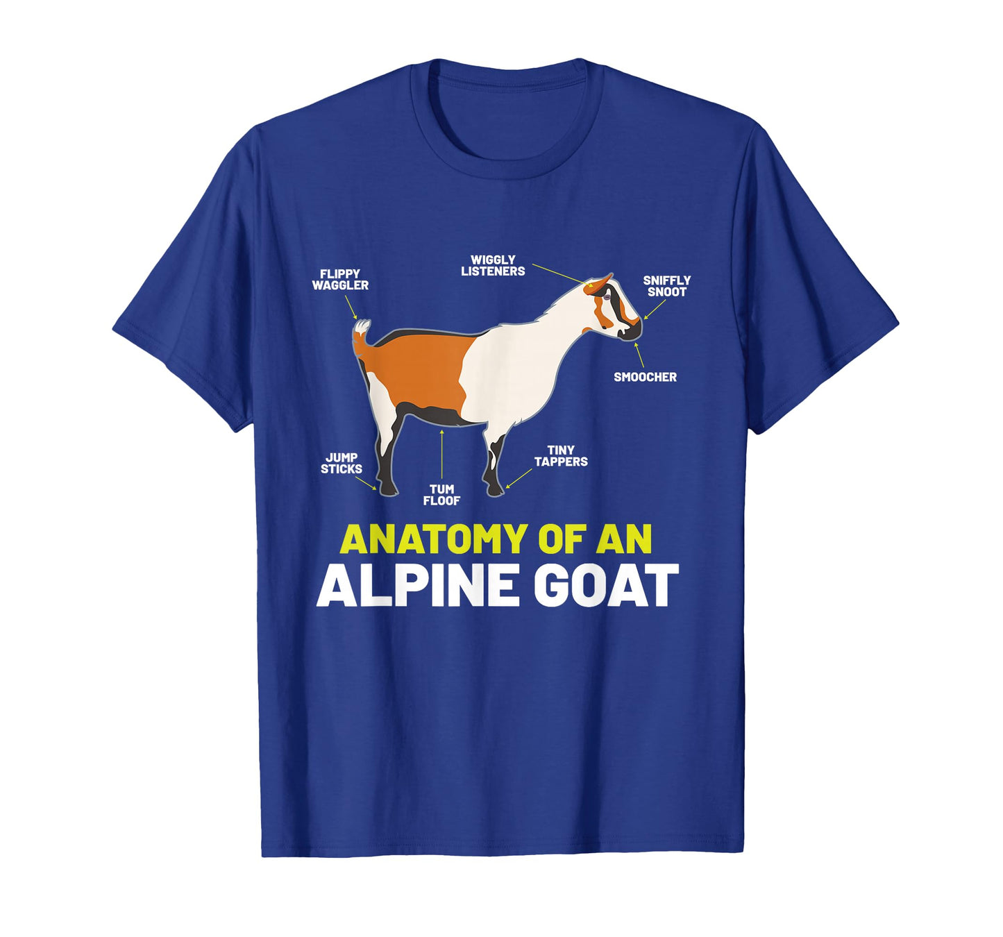 Anatomy Funny Farm Animal Humor Cute Lovers Alpine Goat T-Shirt