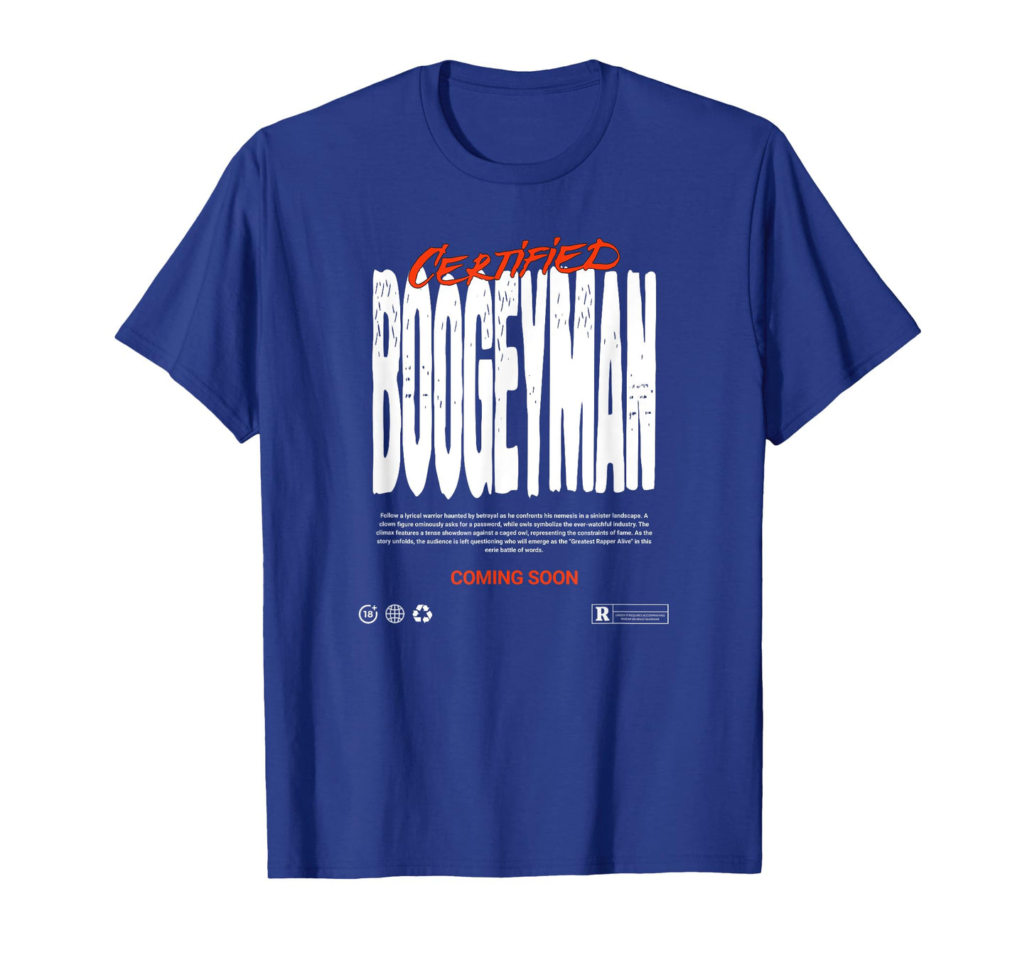 Skyscrapers Clothing Co. Certified Boogeyman Unisex-Adults Black Halloween T-Shirt
